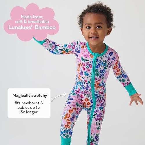 Little Sleepies Pajamas for Baby Boys & Girls, Viscose from Bamboo Baby Pajamas, Preemie & Newborn Sleepers, 2-Way Zipper PJs thumbnail 5