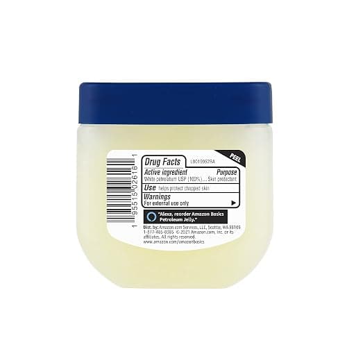 Amazon Basics Petroleum Jelly White Petrolatum Skin Protectant, Moisturizer for Chapped Lips and Irritated Skin, Unscented, 3.75 oz, 1-Pack (Previously Solimo) thumbnail 2