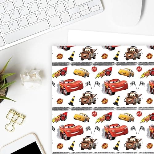 4Pack Wrapping Paper 20X30 inch for Baby Shower Kids McQueen Birthday Party Decorations Wedding DIY Crafts Gift Packing Birthday McQueen cars Decoration (car) thumbnail 6