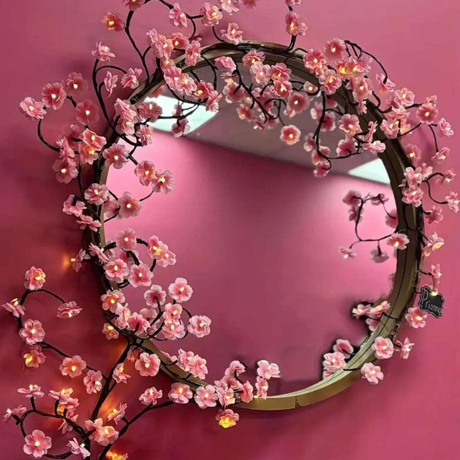 LED Tree Branch Lights for Wall - Pink Flowers Enchanted Willow Vine Lights,8 Modes Indoor Wall Decor for Home Living Room Bedroom Holiday Christmas Window Door thumbnail 7