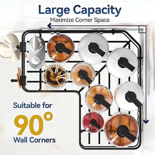 YASONIC Shower Caddy Corner, 5-Pack Shower Caddy Organizer with 4 Removable Hooks and Soap Holder, Rustproof Shower Shelves for No Drilling Large Shower Organizer Corner - Black - Black - 5pack thumbnail 6