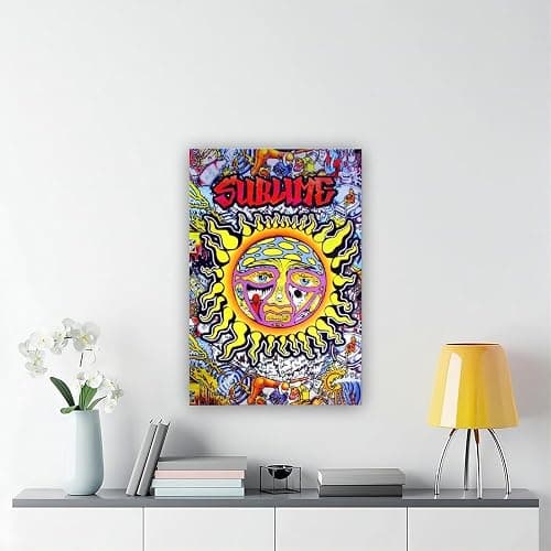 Music Sublime Posters Personality of The Sun Canvas Art Poster Poster Wall Art Decor Print Picture Paintings for Living Room Bedroom Decoration Unframe 12x18inch thumbnail 6