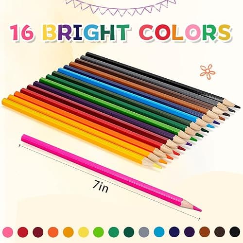 YEGEER 288 Count Colored Pencils Bulk, 16 Assorted Colors, Pre-sharpened Coloring Pencils Set for Kids and Adult, Teachers Essential Classroom Prizes, Back to School Supplies thumbnail 3