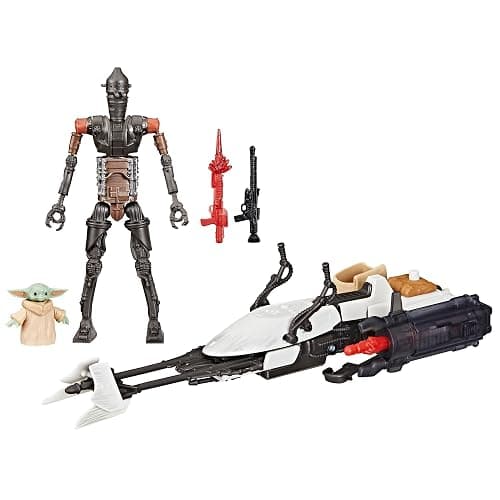 STAR WARS Epic World of Action IG-11 & Grogu Speeder Bike, 4-Inch Scale Action Figures & Vehicle, Toys for Boys & Girls Ages 4+ - Image 1