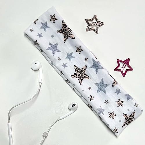 TERSE Leopard Headbands for Women Y2K Accessories: Trendy Women Head Bands with Cute Bow Star Cheetah Print, Stretchy Hair Bands 6PCS thumbnail 6