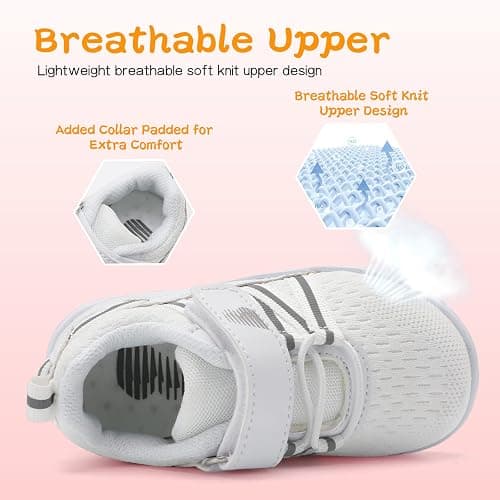 BARERUN Baby Sneakers Toddler Shoes Soft Anti-Slip Sole Newborn First Walkers Infant Toddler Breathable Athletic Running Shoes thumbnail 3