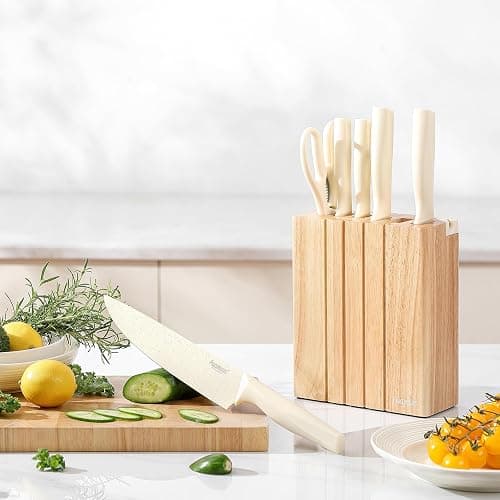 Premium Quality 8-Piece Knife Set with Block, Lightweight and Strong, ﻿ Ergonomic Handles for Home,Dishwasher Safe ﻿ thumbnail 2