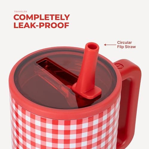 HydroJug Traveler 32oz, Insulated Tumbler with Handle & Straw, Summer Picnic thumbnail 5