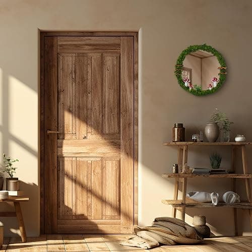 EVOLUX Wall Mirror Mushroom Decor Handmade Moss Round Hanging Mirror Cottage Core Wall Decor Room Decor Aesthetic(11'') Green,70-MGJ thumbnail 5