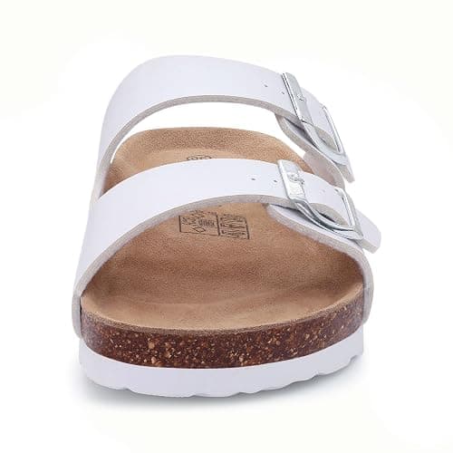 ODOLY Unisex Cork Footbed Slide Sandal, Arch Support Summer Outdoor Sandals with Adjustable Buckle for Women and Men thumbnail 4