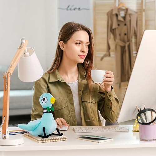 Don't Let The Pigeon Drive The Bus Plush for Mo Willems Pigeon Books Series Pigeon Stuffed Animal, Book Characters Plush Gifts for Kids(Light Blue) thumbnail 4