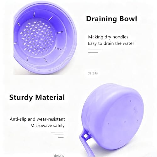 Layron Ramen Cooker Ramen Bowl Set with Chopsticks Microwave Noodle Bowl College Dorm Room Essentials for Girls for Boys Apartment Essentials-Blue thumbnail 4