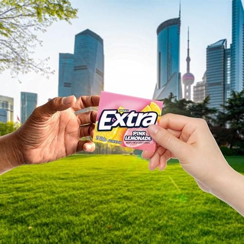 EXTRA Pink Lemonade Gum - Sugar Free Chewing Gum Bulk, 10 Packs per Inner, Total 150 Sticks thumbnail 5