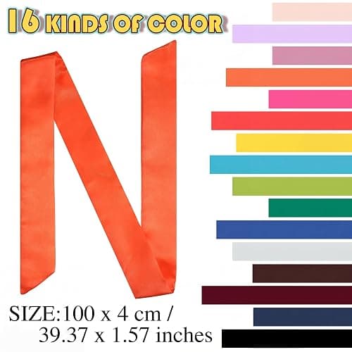 Geyoga 16 Pack Hair Ribbon Neck Scarf 40 Inches Satin thumbnail 3