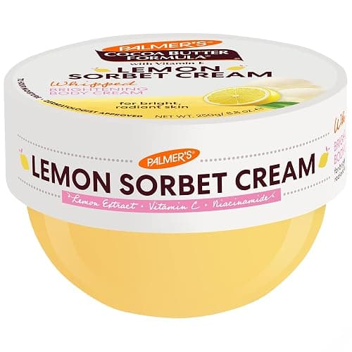 Palmer's Cocoa Butter Formula, Lemon Sorbet Brightening Whipped Body Cream (8.8 fl oz), Hydrating Cream with Lemon Extract, 72-Hour Moisture, Citrus Creamy Fragrance, Dermatologist-Approved - Image 1