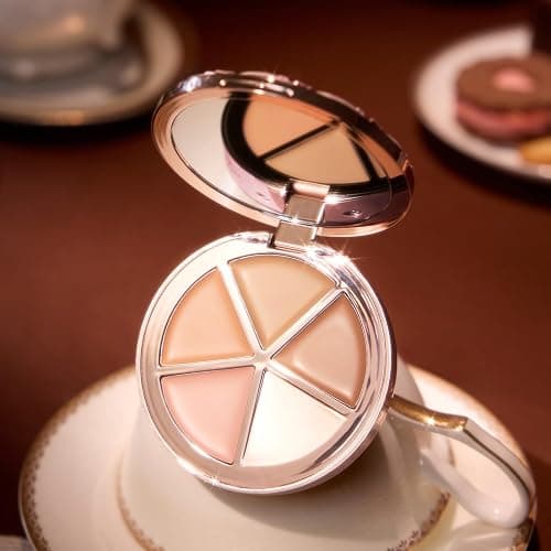 Flower Knows The Sweetie Bear 4-Color Concealer Palette,Highlihter Correct Contour Face Maekup,Blendable,High-Coverage & Crease-proof,Buildable All-Day Wear Compact,0.23 Oz(01 Strawberry Chocolate) thumbnail 6