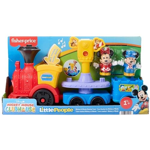 Fisher-Price Little People Toddler Toy Disney Jr Mickey & Minnie Musical Train with 2 Figures for Pretend Play Kids Ages 18+ Months thumbnail 6
