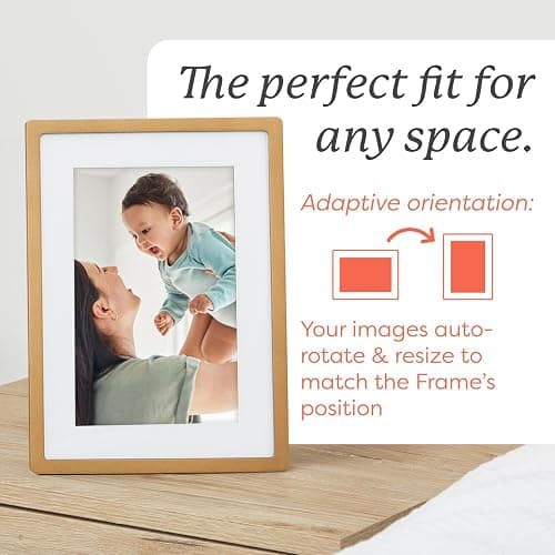 Skylight Digital Picture Frame - WiFi Enabled with Load from Phone Capability, Touch Screen Digital Photo Frame Display - Customizable Gift for Friends and Family - 10 Inch Gold thumbnail 6