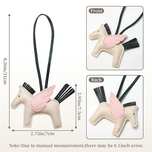 DEVPSISR Horse Purse Charms Women Cute Designer Keychain Leather Bag Charms for Handbags Tote Bag Accessories Charm Trendy - Horse1-color3 thumbnail 2