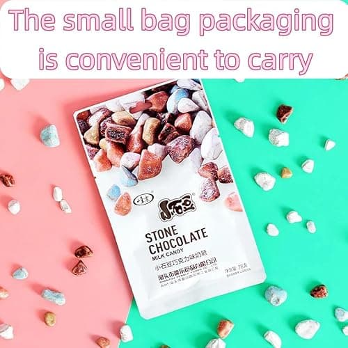 SntCrave Chocolate Rocks Candy 10 Packs | Edible Cocoa Stone Sweets, Realistic Marble Patterns | Crunchy, Crispy | Ideal for Cake Decor, Party Favours, Geology Gifts (24g per pack, Total 240g) thumbnail 2