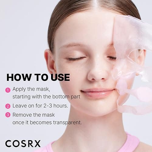 COSRX The Peptide Collagen Lifting Glow Hydrogel Face Masks Skincare 3 EA, Collagen Face Mask, Travel Essentials, Overnight Face Mask, Korean SkinCare thumbnail 7