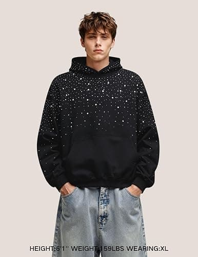 Aelfric Eden Rhinestone Hoodies Men Women Diamond Hooded Sweatshirt Fashion Luxury Casual Streetwear Unisex Hoodie Pullover thumbnail 2