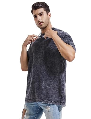 3 Pcs Men's Oversized Heavy Cotton Summer T-Shirts Vintage Tee Loose Fit Short Sleeve Casual Tshirts for Men Women thumbnail 2