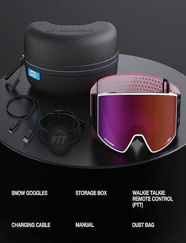 SKIWARRIOR Multifunctional Smart Bluetooth Ski Goggles with Walkie-Talkie, Anti-Fog Zeiss Lens, Music & Call Function thumbnail 8