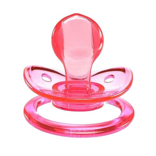LittleForBig BigShield Adult Sized Pacifier Candy Gloss Pacifiers Set - Pink and Green thumbnail 2