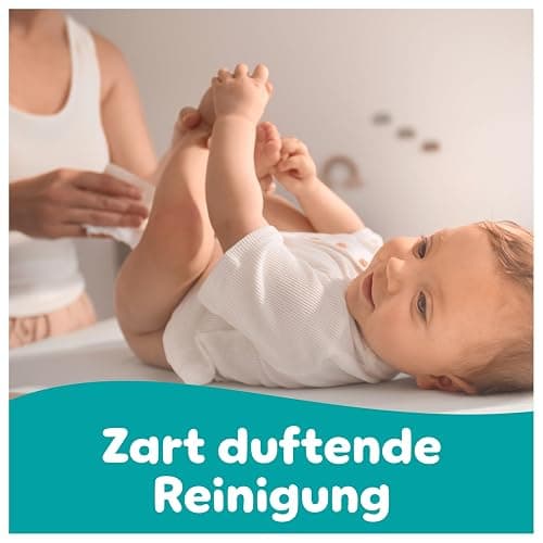 Pampers Fresh Clean Feuchttücher 15 Packungen mit 80 Stück, 1200 Feuchttücher, milder Duft, auch für Hände und Gesicht geeignet thumbnail 4