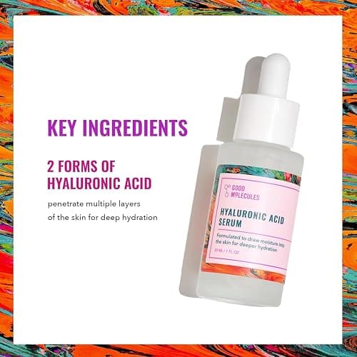 Good Molecules Hyaluronic Acid Serum - 1% Hyaluronic Acid Non-greasy Ultra Hydrating Serum, Facial Moisturizer for Plumper Skin, Skin Care for Face thumbnail 3
