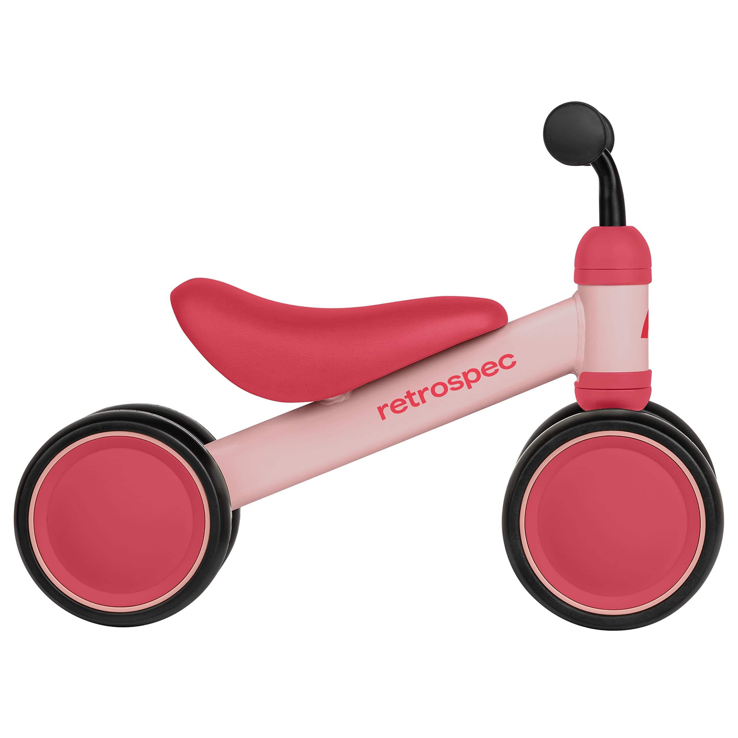 Retrospec Cricket Baby Walker Balance Bike with 4 Wheels for Ages 12-24 Months - Toddler Bicycle Toy for 1 Year Old’s - Ride On Toys for Boys and Girls - One Size - Blush thumbnail 2