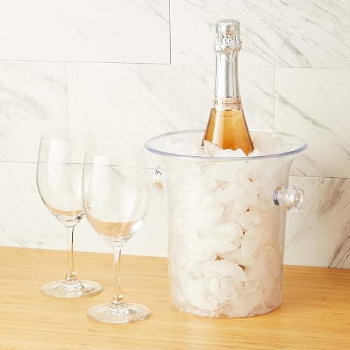 True Clear Acrylic Ice Bucket with Handles, 3-Liter Capacity, Durable Wine and Champagne Bucket, Perfect Ice Buckets for Parties, BBQs, Weddings, Picnics, Holidays, Outdoors, 8.75" x 8.25", Set of 1 thumbnail 6