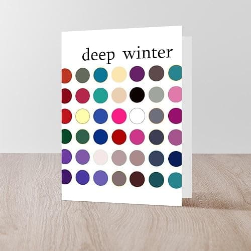 CafePress Color Analysis Card Deep Winter Greeting Cards Folded Greeting Cards (10-pack) Matte thumbnail 4
