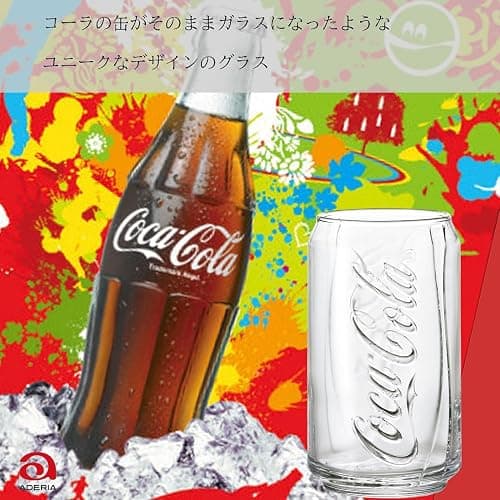 ADERIA B5468 Coca-Cola Cangata Glass, 12.0 fl oz (355 ml), Set of 6, Made in Japan, Highball Cup, Wedding, Celebration, Beer, Stylish, Gift, Glass, Sake, Birthday, Women, Tumbler, Men's, Retirement, thumbnail 3