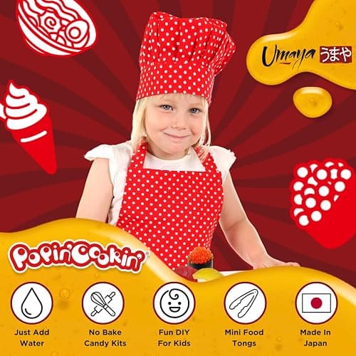 Umaya Kracie Popin’ Cookin’ DIY Candy Making Kit - Tanoshii Sushi, Gummy Land, Ramen, Cake & Mini Tongs (4 Pack Variety Bundle) thumbnail 3
