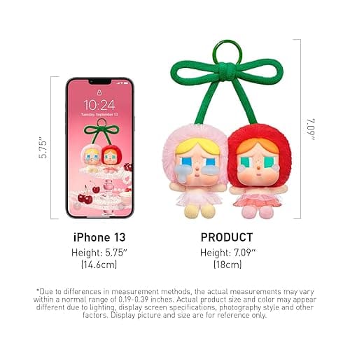 POP MART Crybaby Crying for Love Series-Vinyl Plush Hanging Card (Love You Cherry Much), Toys for Modern Home Decor, Collectible Toy Set for Desk Accessories, 1PC thumbnail 4