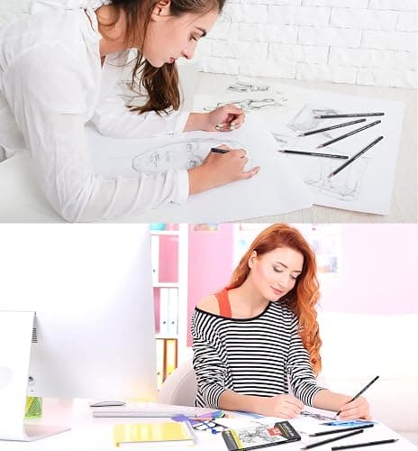 MARTCOLOR Drawing Sketching Pencils Set, 12 Pack Graphite Pencils(14B - 2H), Ideal for Drawing Art, Sketching, Shading, Artist Pencils for Beginners & Pro Artists thumbnail 6