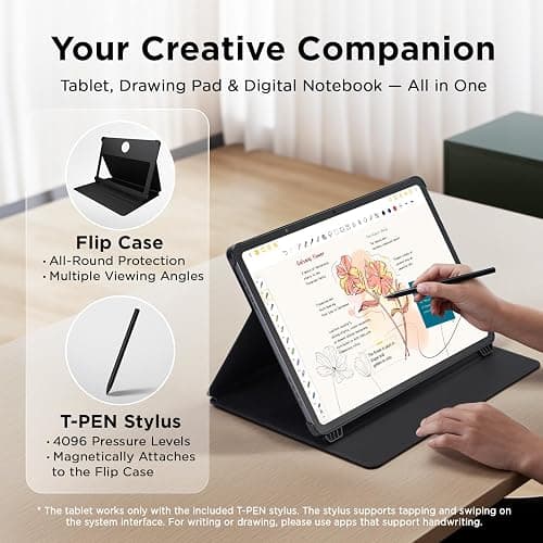 TCL NXTPAPER 14 Android Tablet, 14.3" Paper-Like Display Drawing Pad & Digital Notebook with 4096-Level Stylus & Flip Case, 8+8GB RAM, 256GB Storage, 10000mAh Battery, Multi-Window, Gray thumbnail 2