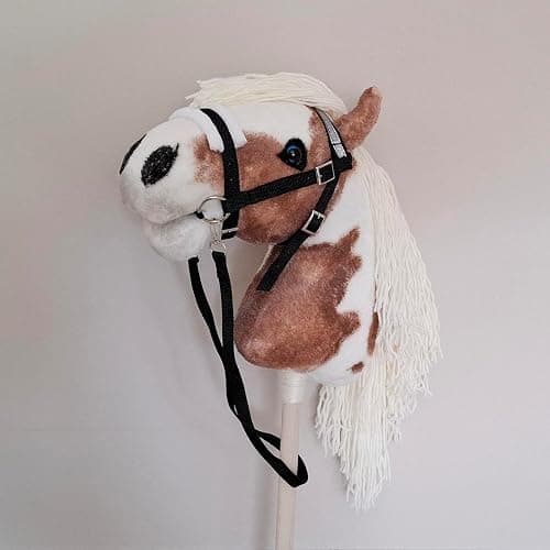 Hobby Horse Pinto Paint A3 Realistic Horse on a Stick with Open Mouth for Children 4 Years thumbnail 6