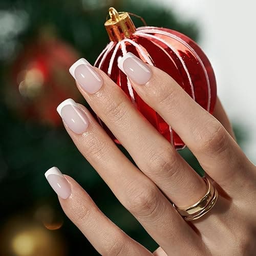 BTArtboxnails XCOATTIPS French Tip Nails - White Press On Nails Short, 160 Pcs Milky White Square Soft Gel Nail Tips, Soak Off False Nail Extensions For Gift thumbnail 2