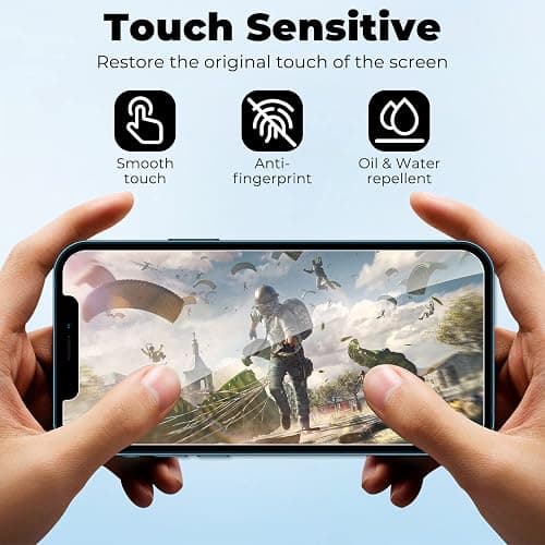 WHPXJY 2 Pack Privacy Screen Protector for iPhone 12/12 Pro 6.1 inch, Anti-Spy Screen Protector Tempered Glass Film Shatterproof/Anti-Scratch/Touch Sensitive/No Air Bubbles/Easy to Install thumbnail 6