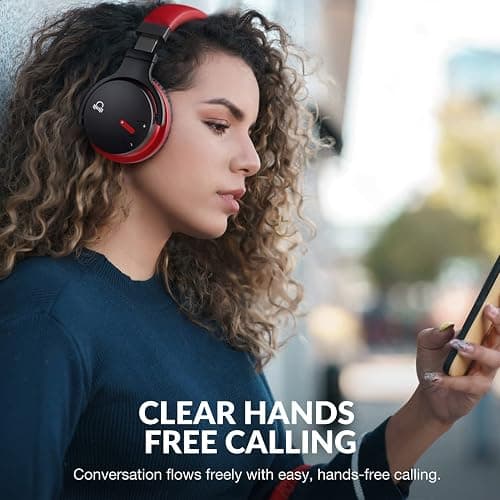 Million Sold Classic E7 Active Noise Cancelling Headphones with Upgraded HD Sound, Wireless Bluetooth Headphones Over The Ear Unequaled Comfort, Vivid Deep Bass, for Home Office Travel Birthday Gift thumbnail 4