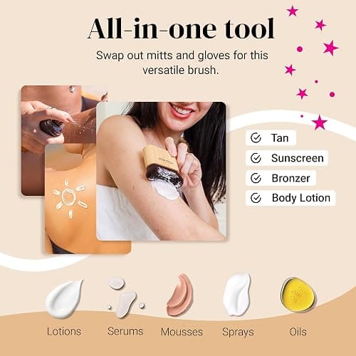 Keshima Self Tanner Brush, Large Tanning Brush for Face and Body, Kabuki Tan Applicator for Smooth and Even Coverage thumbnail 5