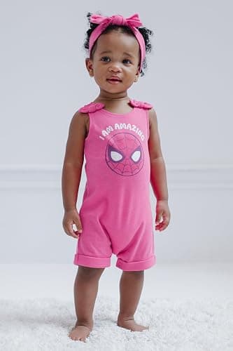 Marvel Avengers Spider-Man French Terry Romper and Headband Newborn to Toddler thumbnail 2