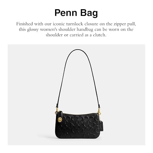 COACH womens Penn Shoulder Bag in Signature Leather thumbnail 2