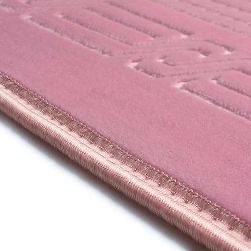YAZEIN Muslim Prayer Rug with Tasbih Prayer Beads, Soft Large Prayer Matt Islam, Padded Islamic Prayer Mat Thick for Men and Women, Janamaz, Sajadah (31.5" x 47.2", Pink) thumbnail 5
