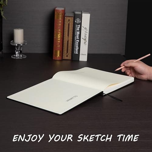 Hardcover Square Sketch Book, 120lb/200GSM Sketchbook Thick Drawing Paper for Marker Watercolor Pencil Mixed Media, Premium Drawing Notebook, Art Journal, 60 Sheets/120 Pages 8x8 Inch Sketch Pad thumbnail 7