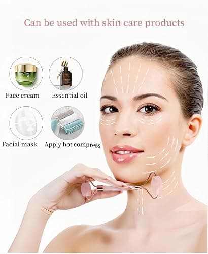 Bolithui Jade Roller Massage Stick & Gua Sha Set - 100% Natural Stone Facial Massage Tools for Lymphatic Drainage, Anti-Puffiness & Glowing Skin, Spa-Quality Skincare, Gift-Ready Packaging thumbnail 4