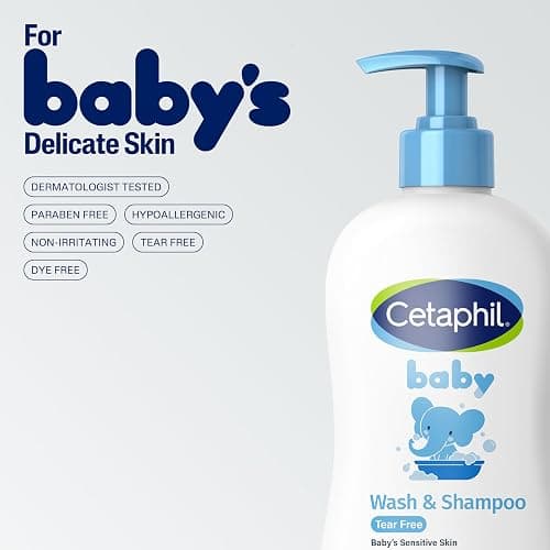 Cetaphil Baby Shampoo and Body Wash with Organic Calendula, Tear Free, Hypoallergenic, Ideal for Everyday Use, Dermatologist Tested, 7.8oz thumbnail 6